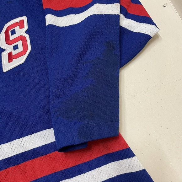 Vintage 90s CCM Air Knit NEW YORK RANGERS Mens NHL Team JERSEY XL - Picture 4 of 11